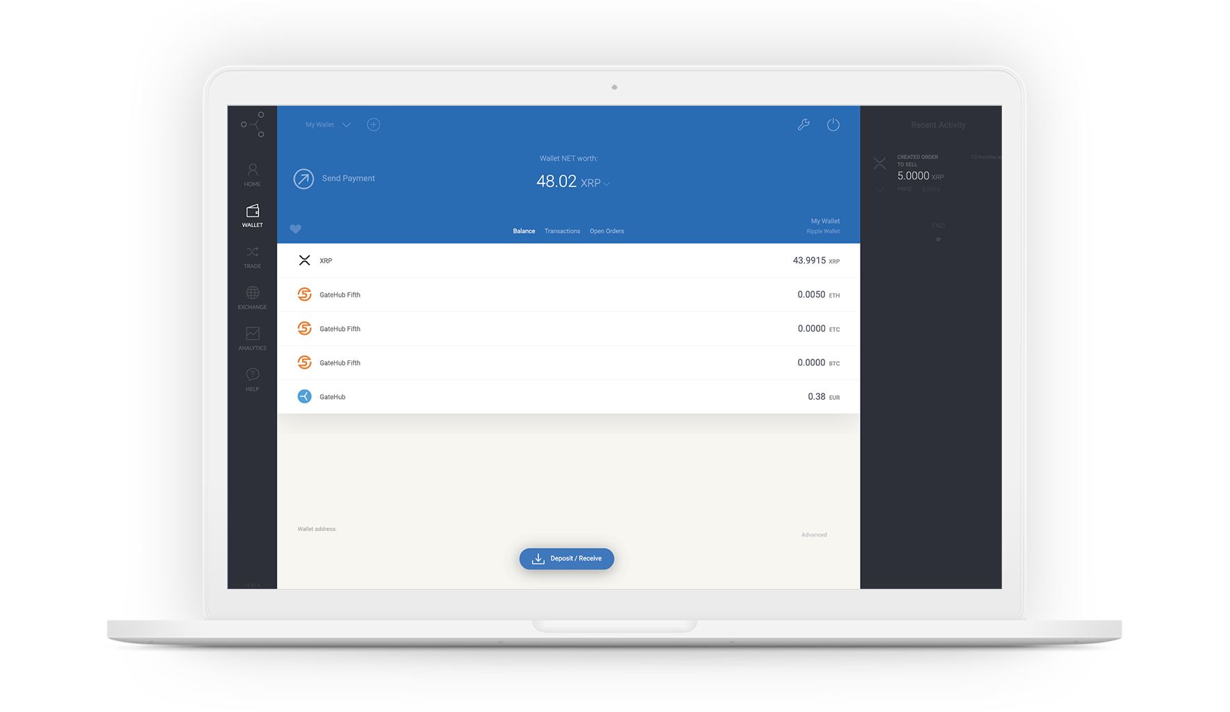 GateHub wallet